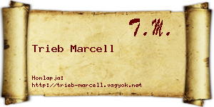 Trieb Marcell névjegykártya